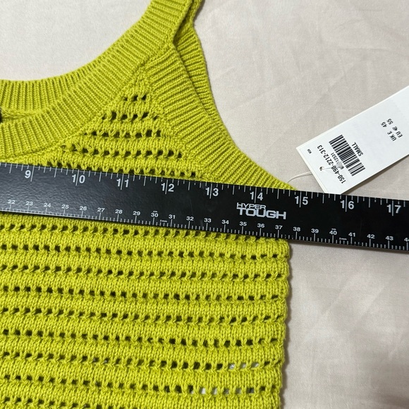 Abercrombie & Fitch Lime Green Crochet Knit Crop Top Tank Women’s Size Small NWT - Picture 5 of 8